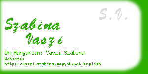 szabina vaszi business card